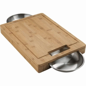 Napoleon Cutting Board with Stainless Steel Bowls 70012Stainless steel BBQ tool set
