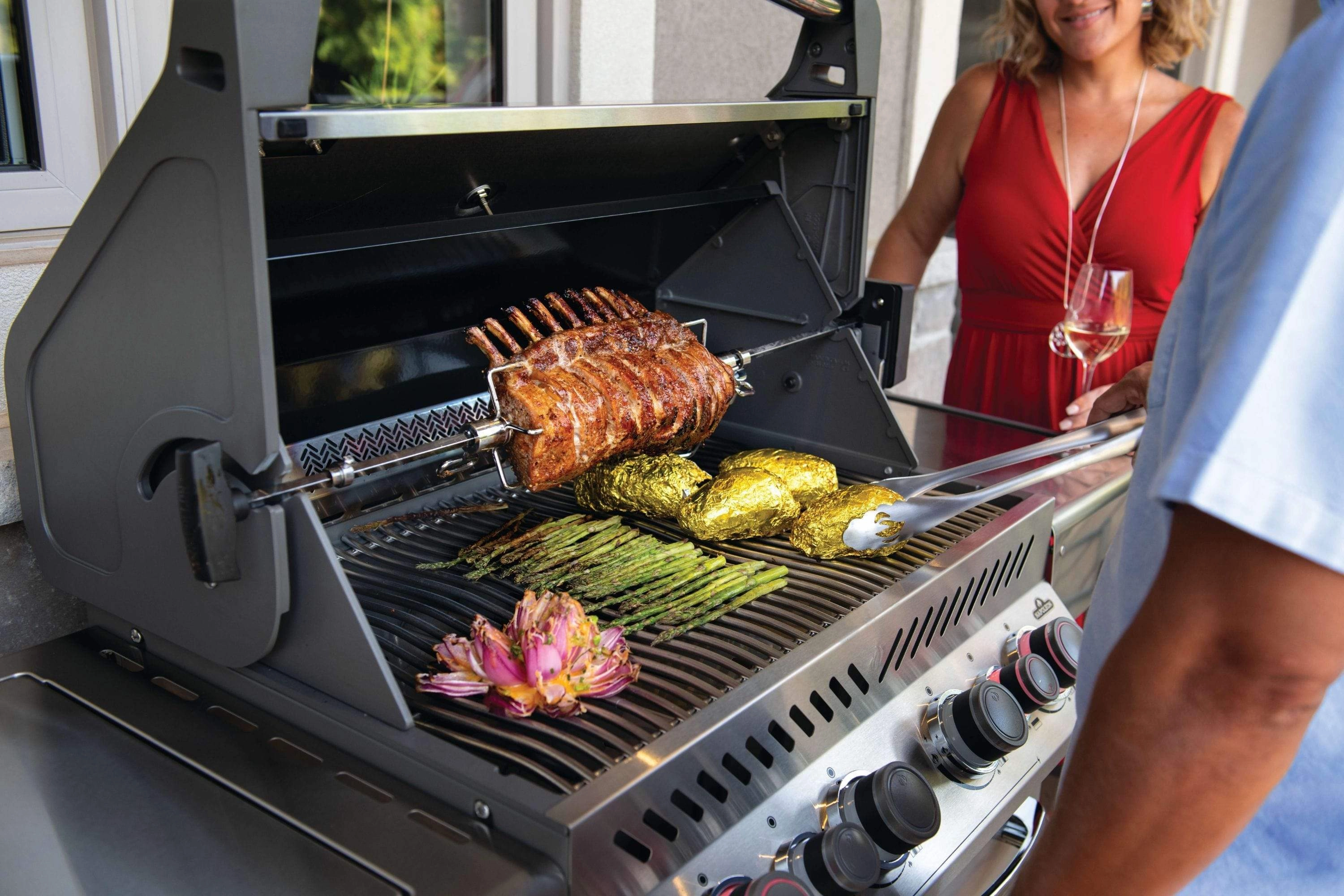 Napoleon Prestige 500 RSIB Gray Natural Gas Grill w/ Infrared Side & Rear Burners P500RSIBNCH-3