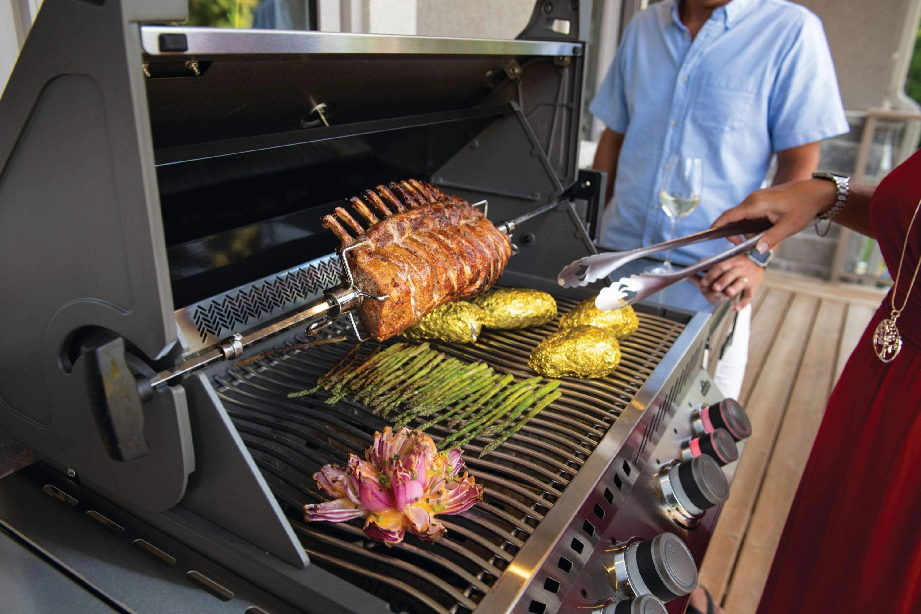 Napoleon Prestige 500 RSIB Gray Natural Gas Grill w/ Infrared Side & Rear Burners P500RSIBNCH-3