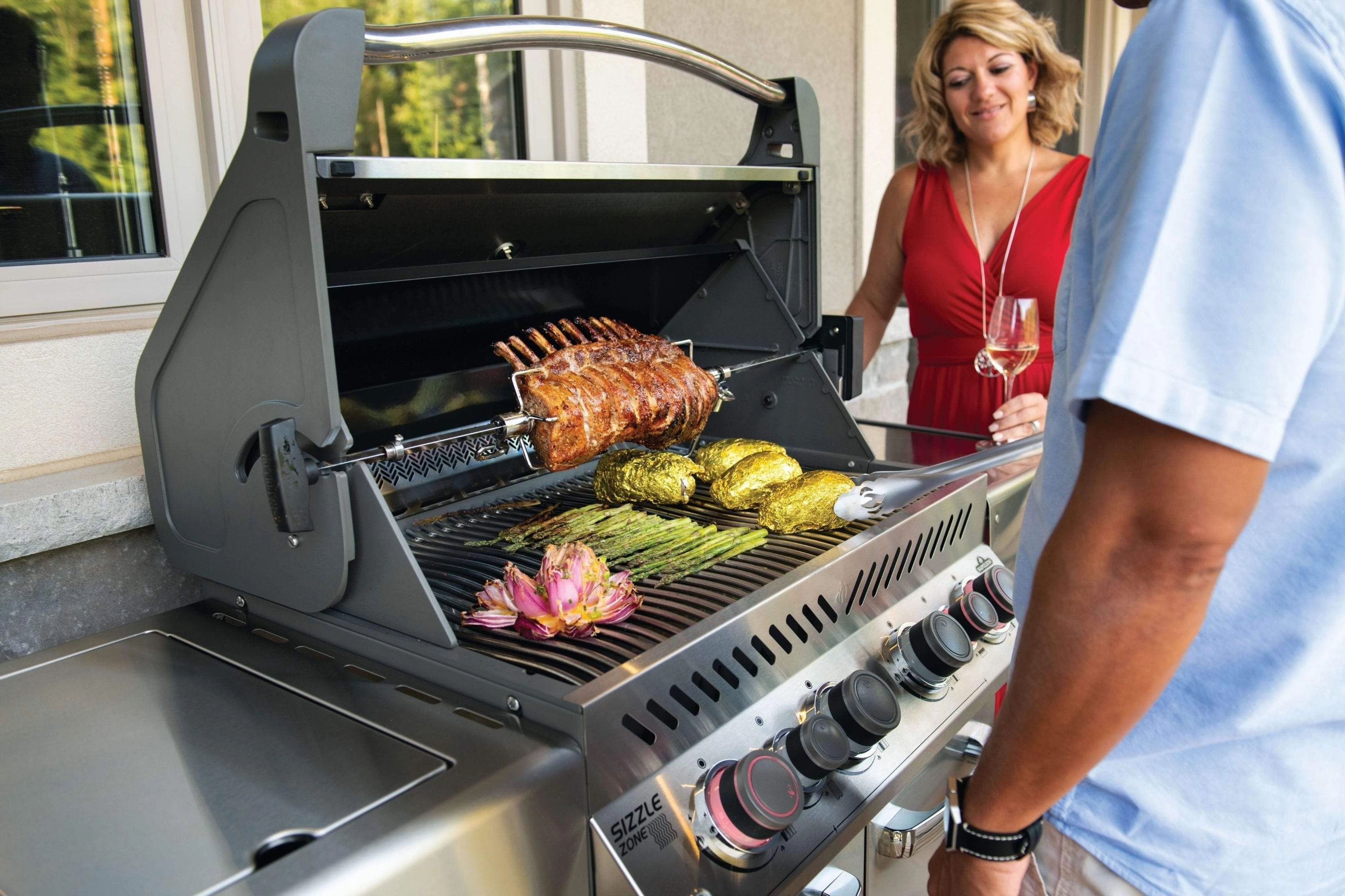 Napoleon Prestige 500 RSIB Gray Natural Gas Grill w/ Infrared Side & Rear Burners P500RSIBNCH-3