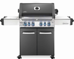 Napoleon Prestige 500 RSIB Gray Natural Gas Grill w/ Infrared Side & Rear Burners P500RSIBNCH-3 professional outdoor BBQ grill set