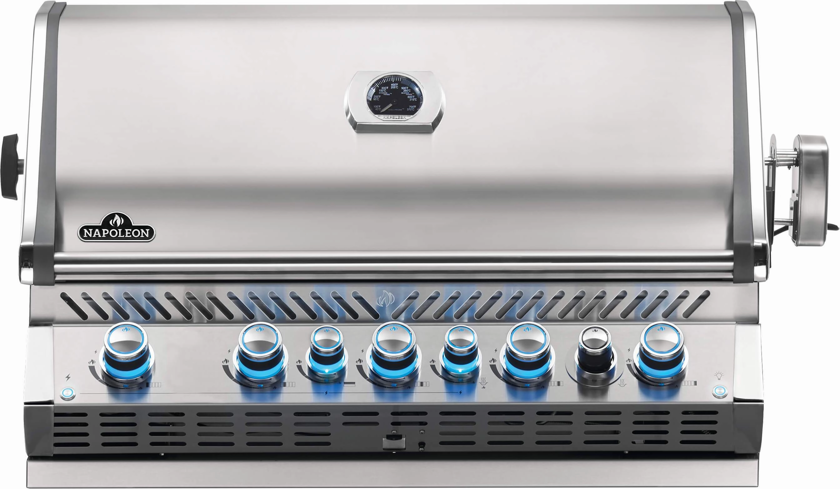 Napoleon Prestige PRO 665 RB Built-In Natural Gas Grill w/ Infrared Rear Burner BIPRO665RBNSS-3 professional outdoor BBQ grill set