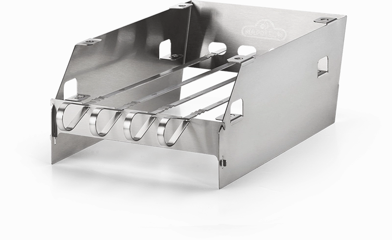 Napoleon Side Burner Large Windshield with Skewer Rack 71301Stainless steel BBQ tool set