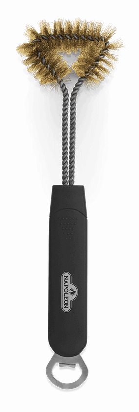 Napoleon Three-Sided Grill Brush with Bottle Opener 62012Stainless steel BBQ tool set