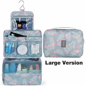Narwey 1114 Hanging Travel Toiletry Bag Flamingo Cosmetic Organizer Grab Todays Deal