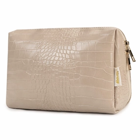Special Deal Frenzy Narwey Crocodile Grain Pu Leather Makeup Bag For Women