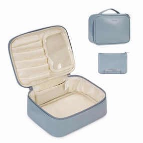 Narwey Vegan Leather Makeup Cosmetic Case Set (2 Pcs) Exclusive Online Deal