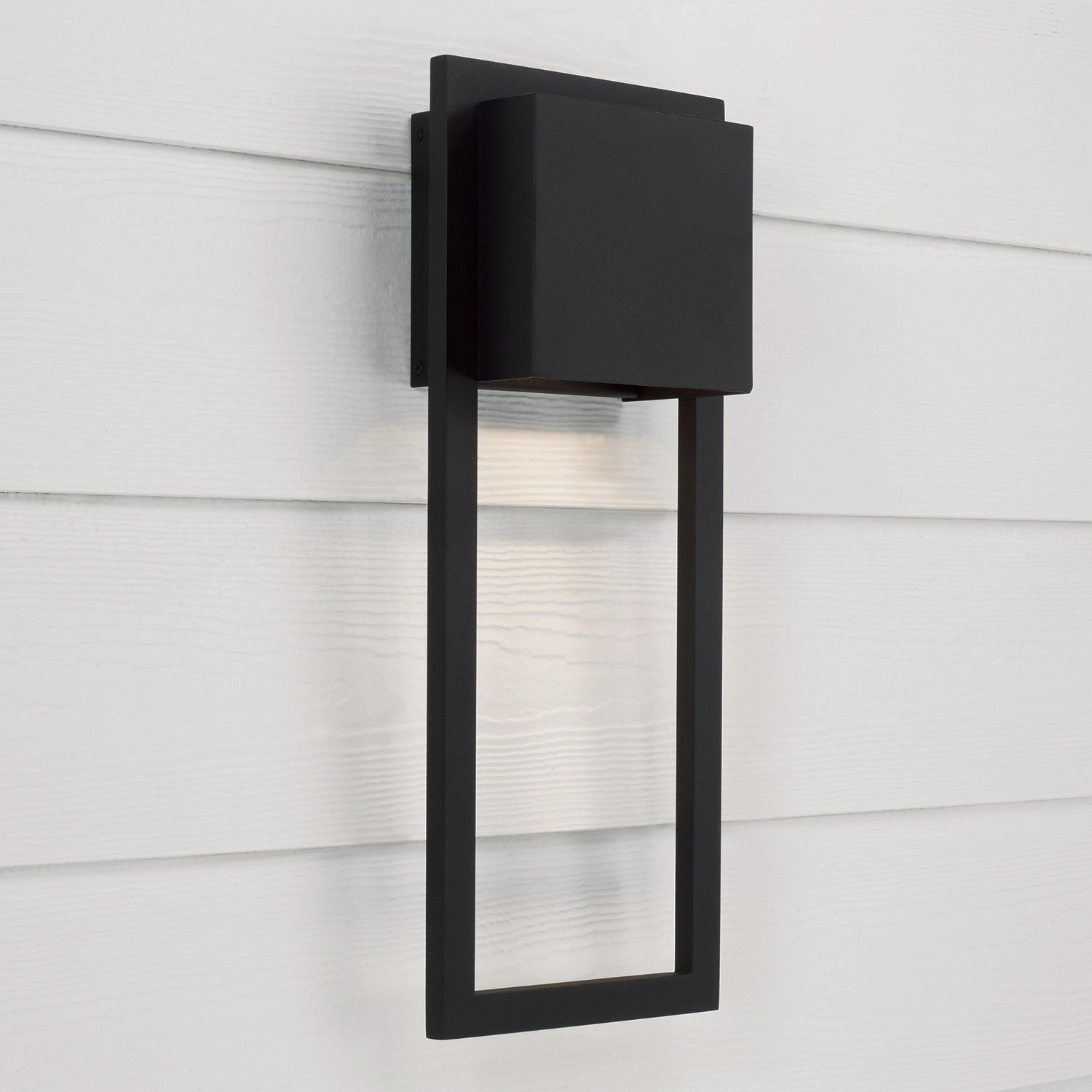 Nate One Light Outdoor Wall Lantern Black
