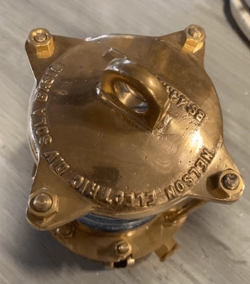 Nautical 4-Post Solid Cast Brass Piling Light