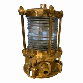 Nautical 4-Post Solid Cast Brass Piling LightWeatherproof outdoor lighting