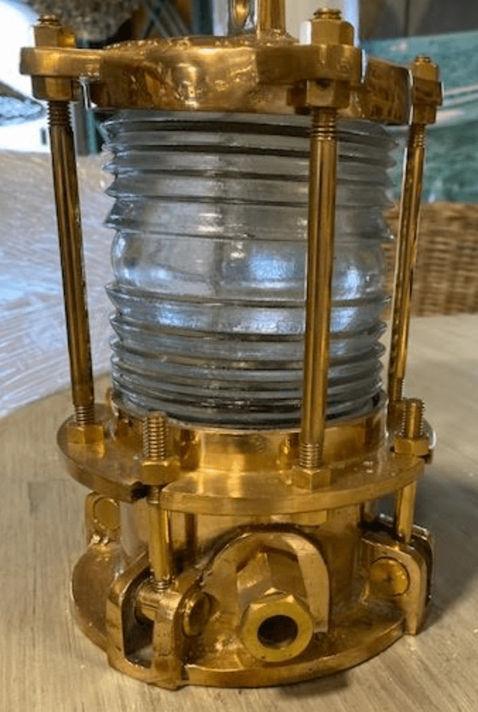 Nautical 4-Post Solid Cast Brass Piling Light