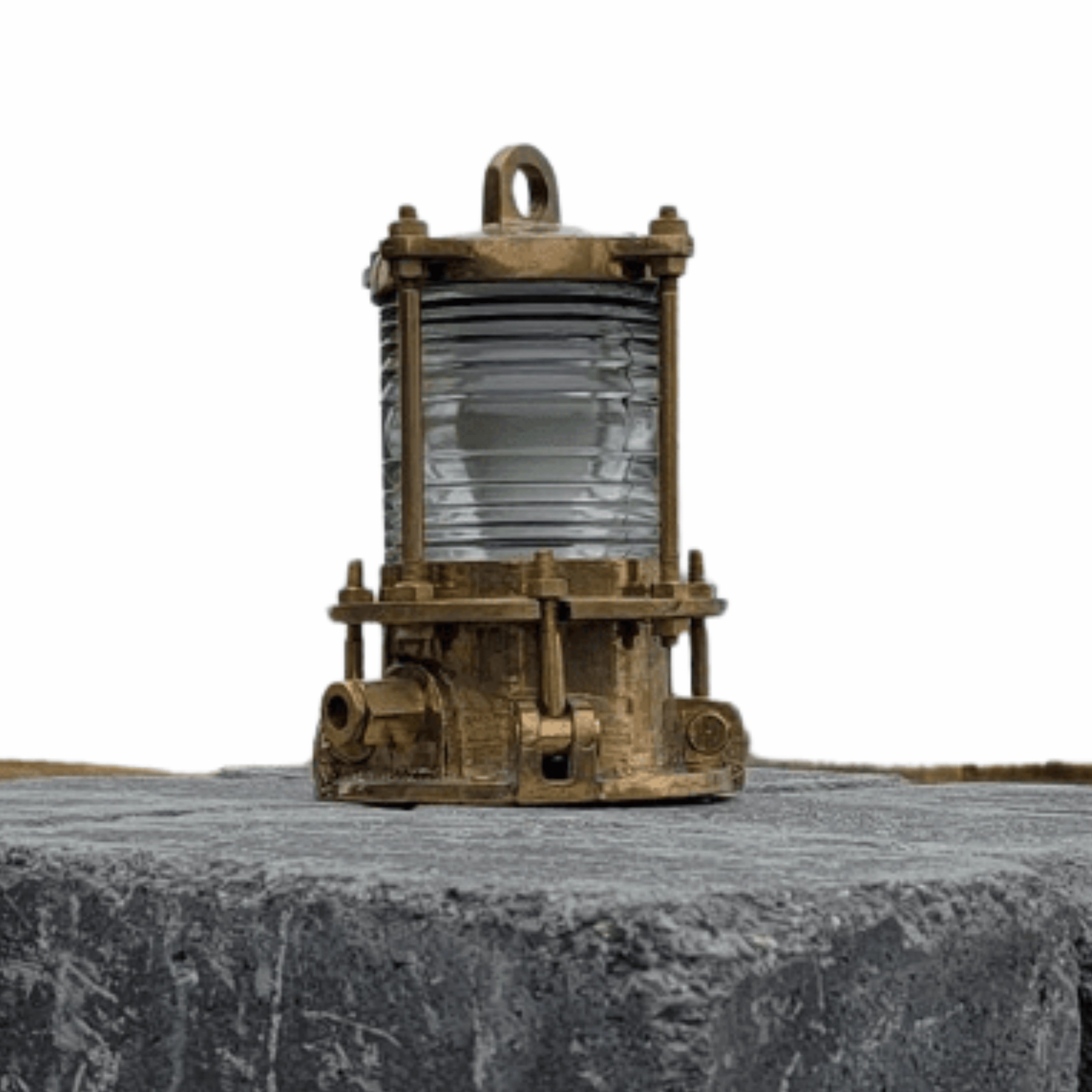 Nautical 4-Post Solid Cast Brass Piling Light