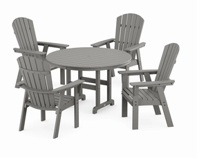 Nautical Adirondack 5-Piece Round Farmhouse Dining Setoutdoor patio furniture set