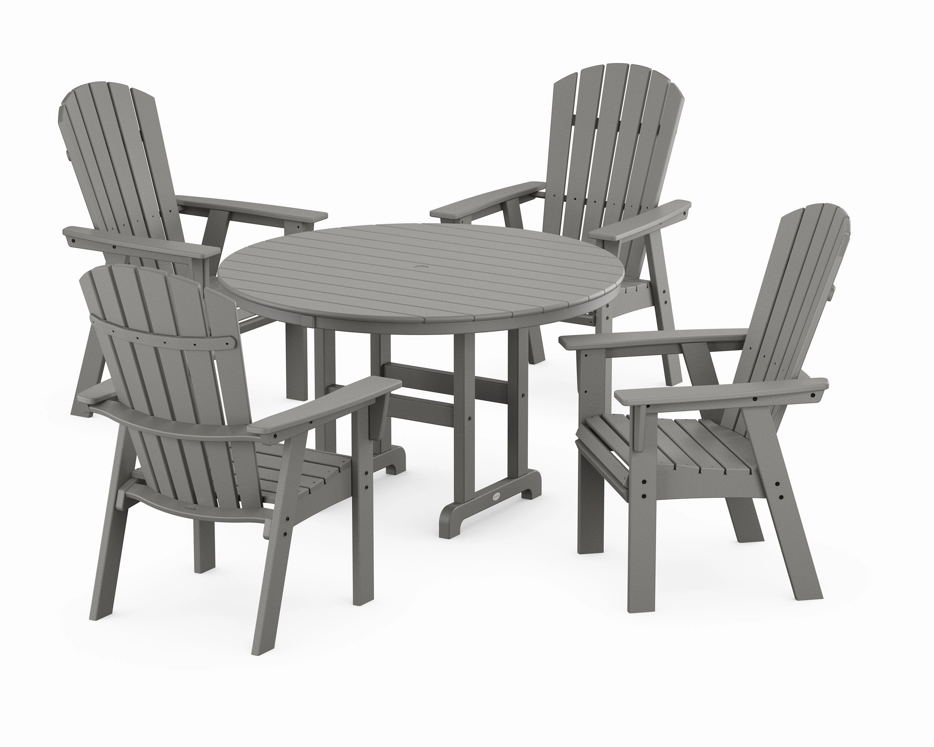 Nautical Adirondack 5-Piece Round Farmhouse Dining Setoutdoor patio furniture set