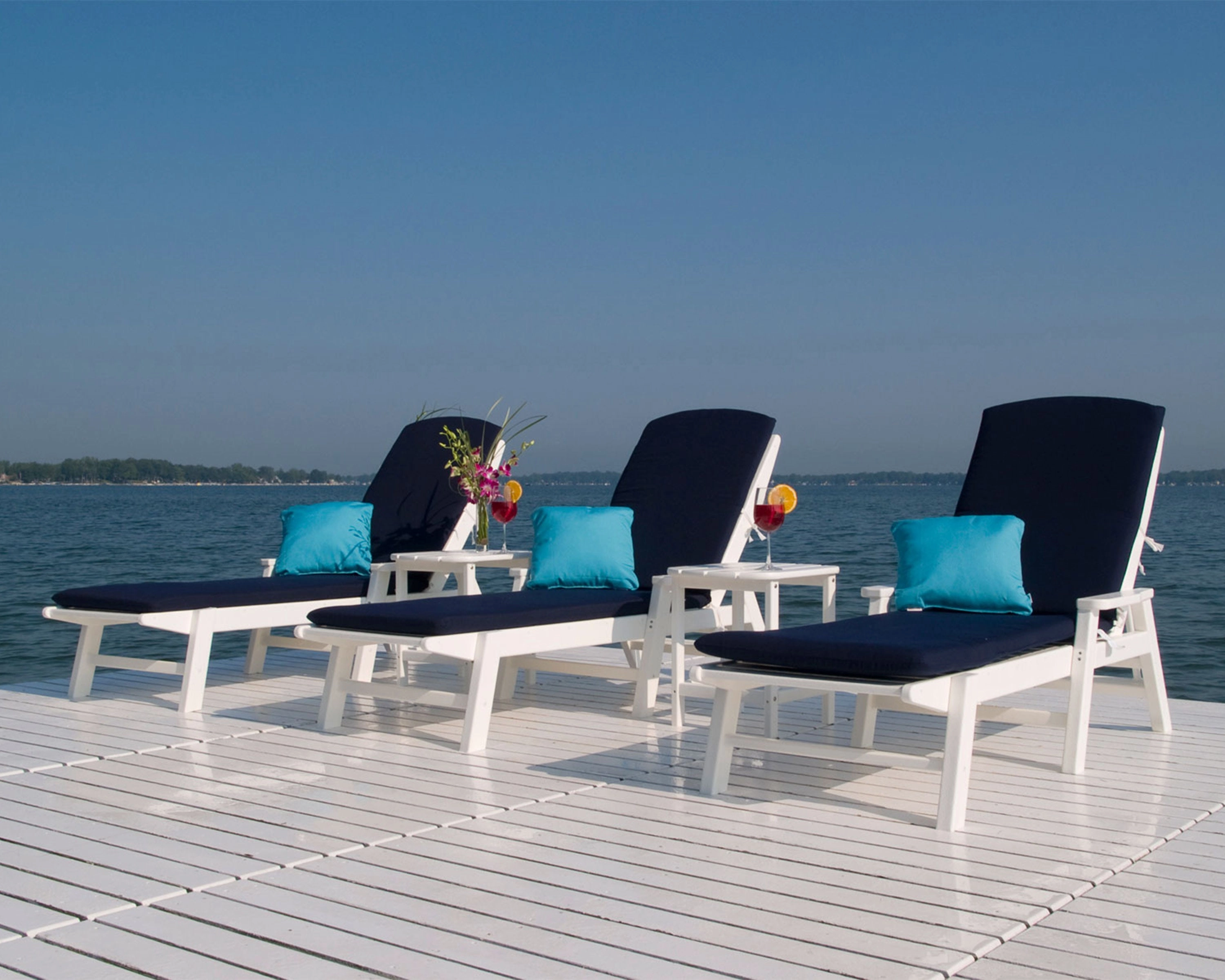 Nautical Chaise with Arms