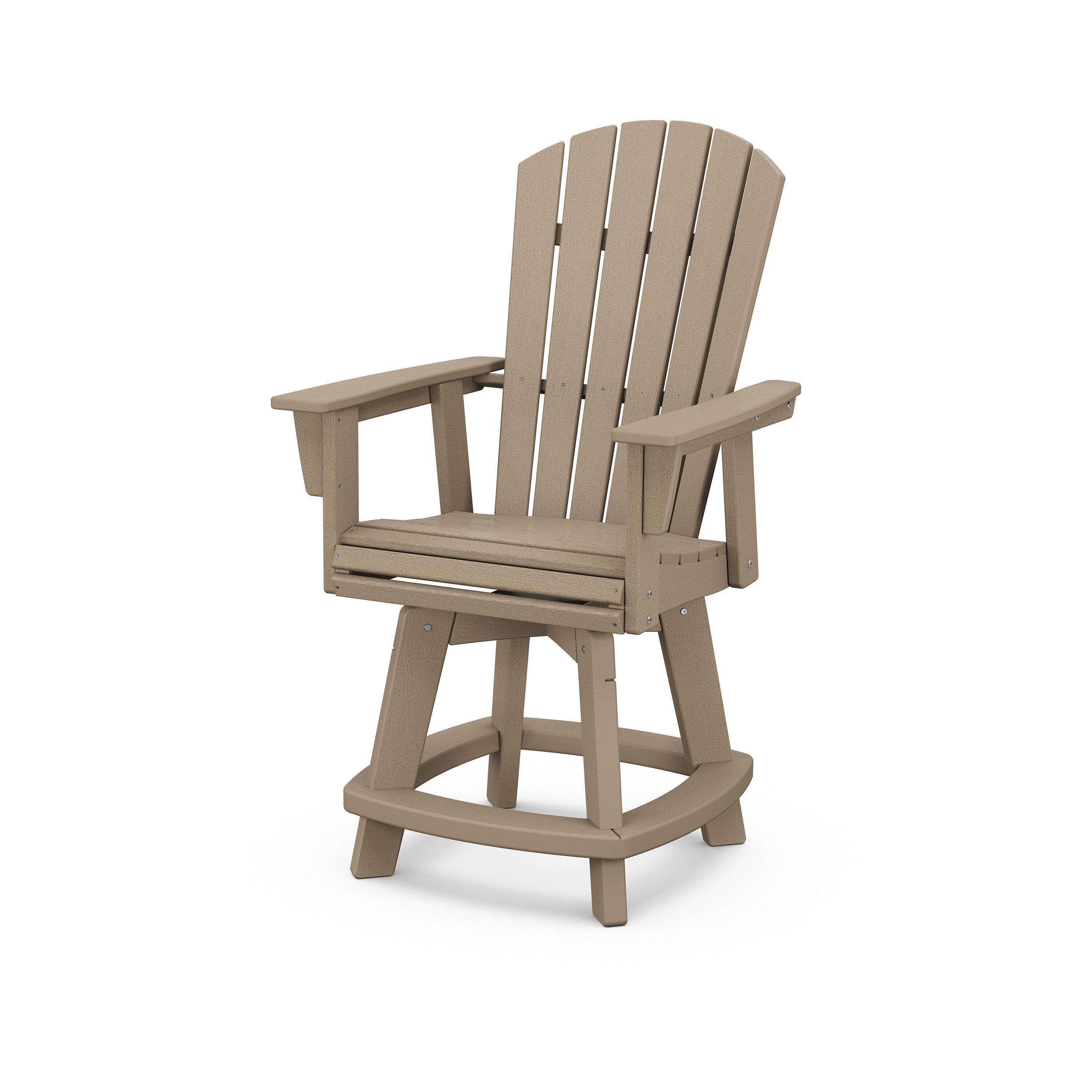 Nautical Curveback Adirondack Swivel Counter Chair