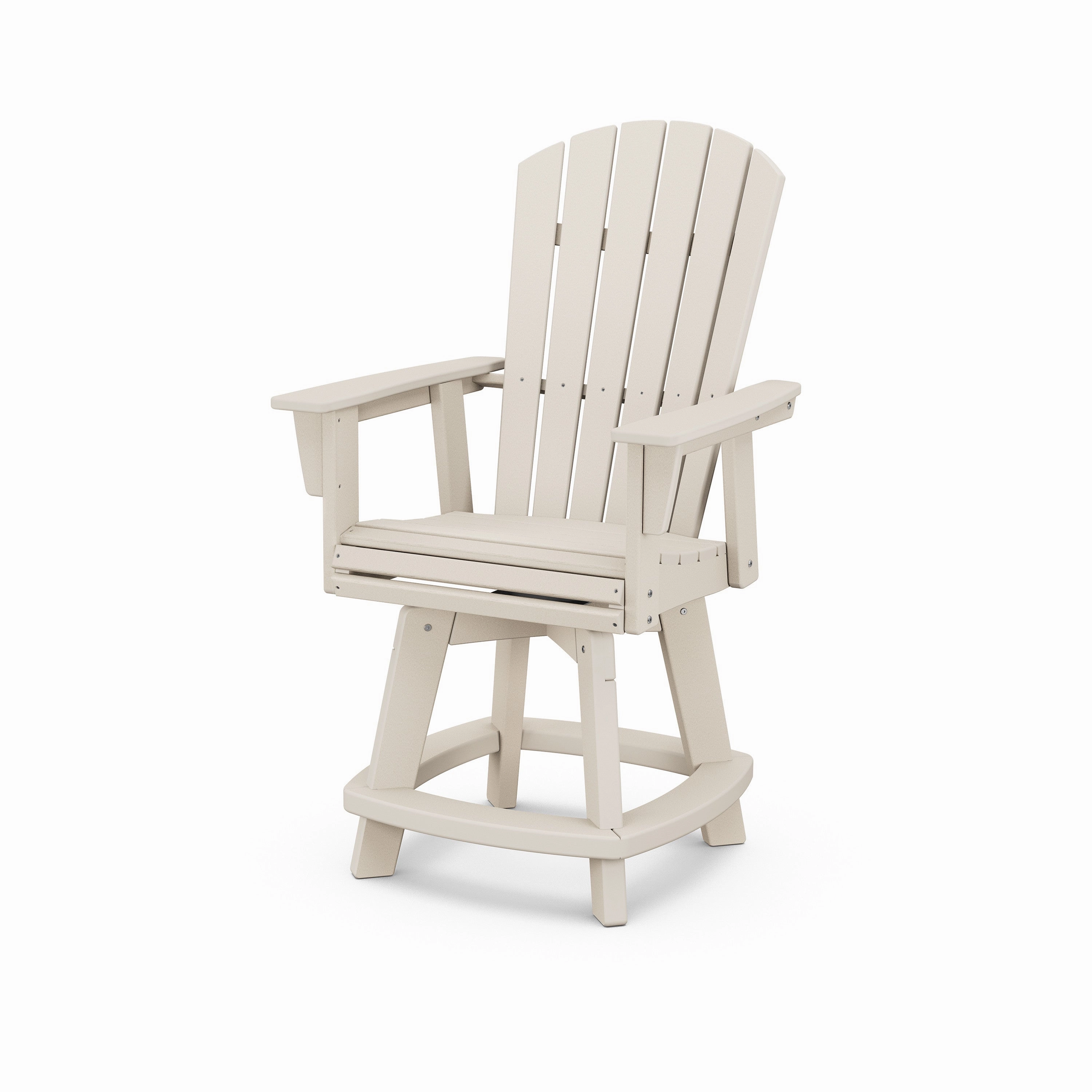 Nautical Curveback Adirondack Swivel Counter Chair