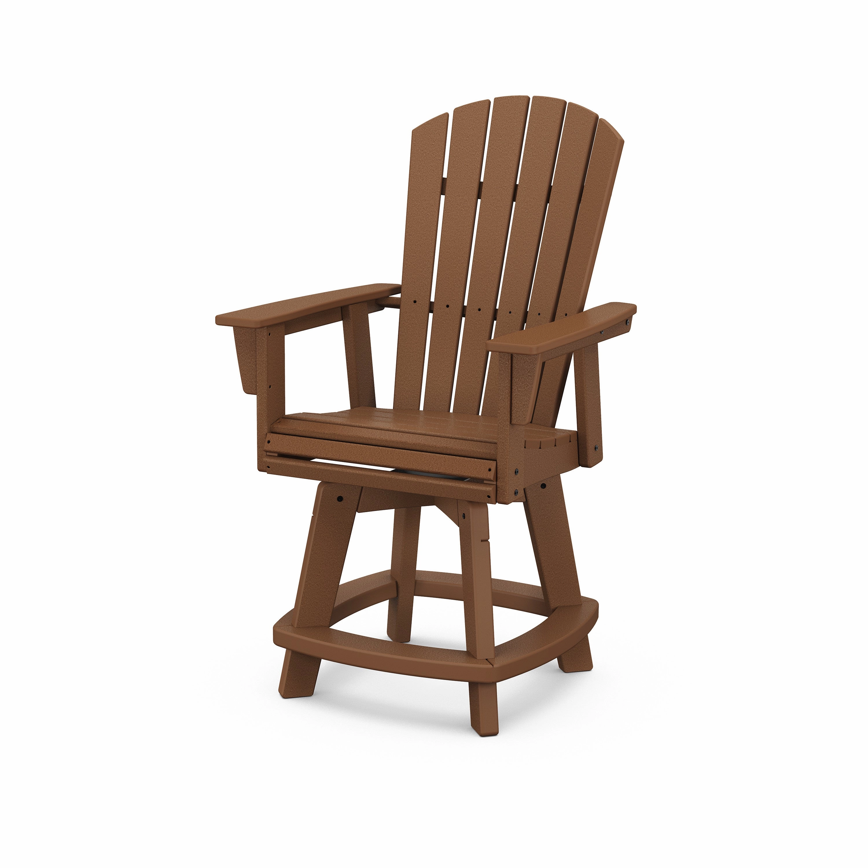 Nautical Curveback Adirondack Swivel Counter Chair