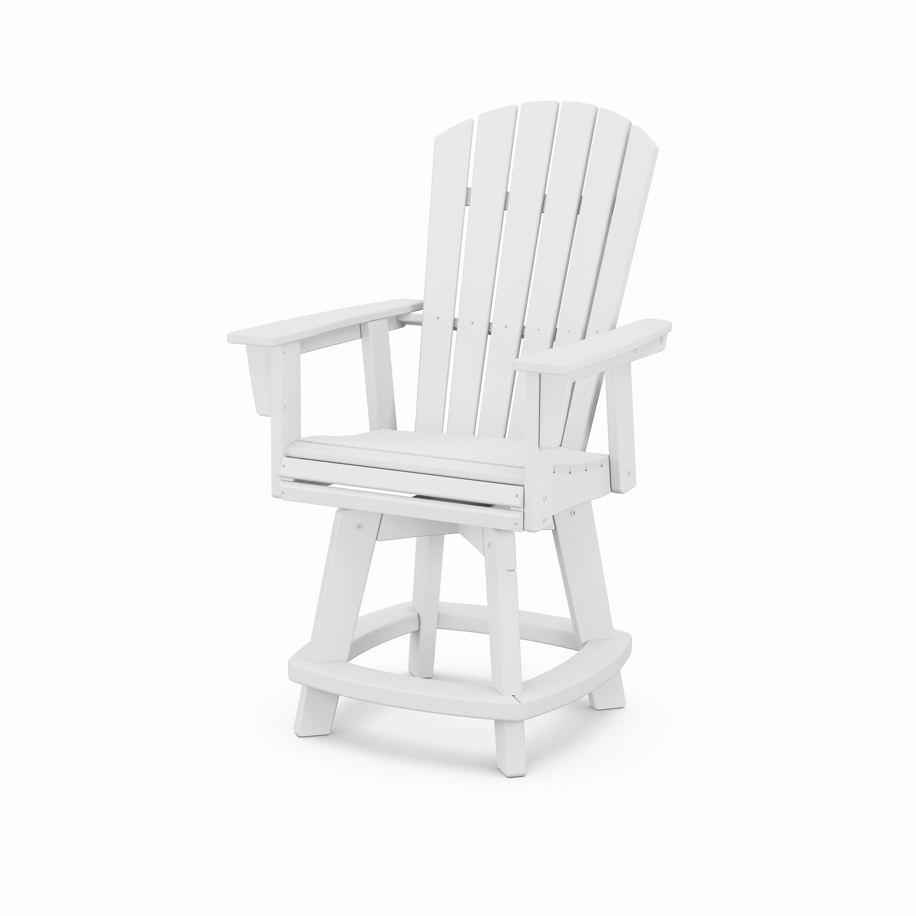 Nautical Curveback Adirondack Swivel Counter Chair