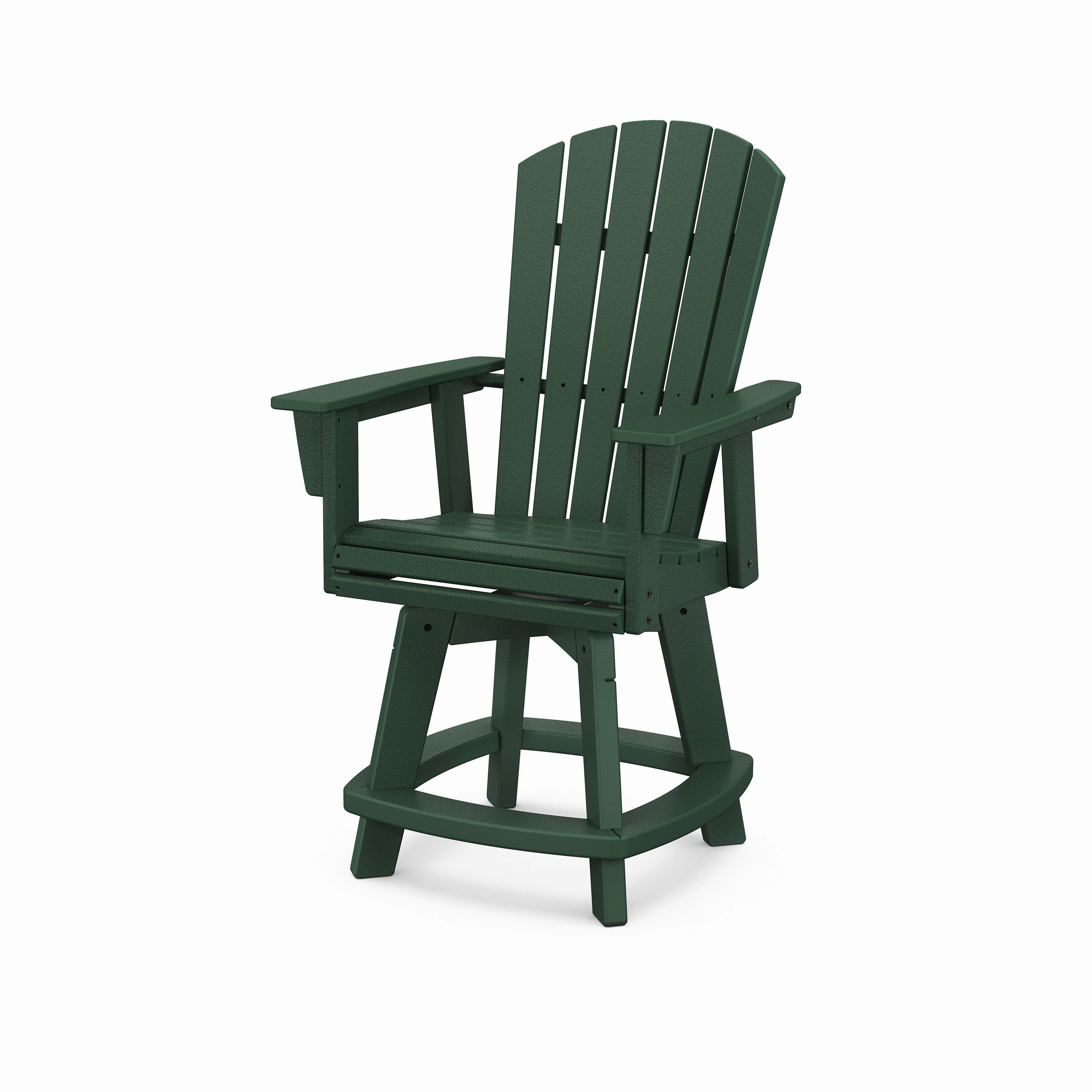 Nautical Curveback Adirondack Swivel Counter Chair