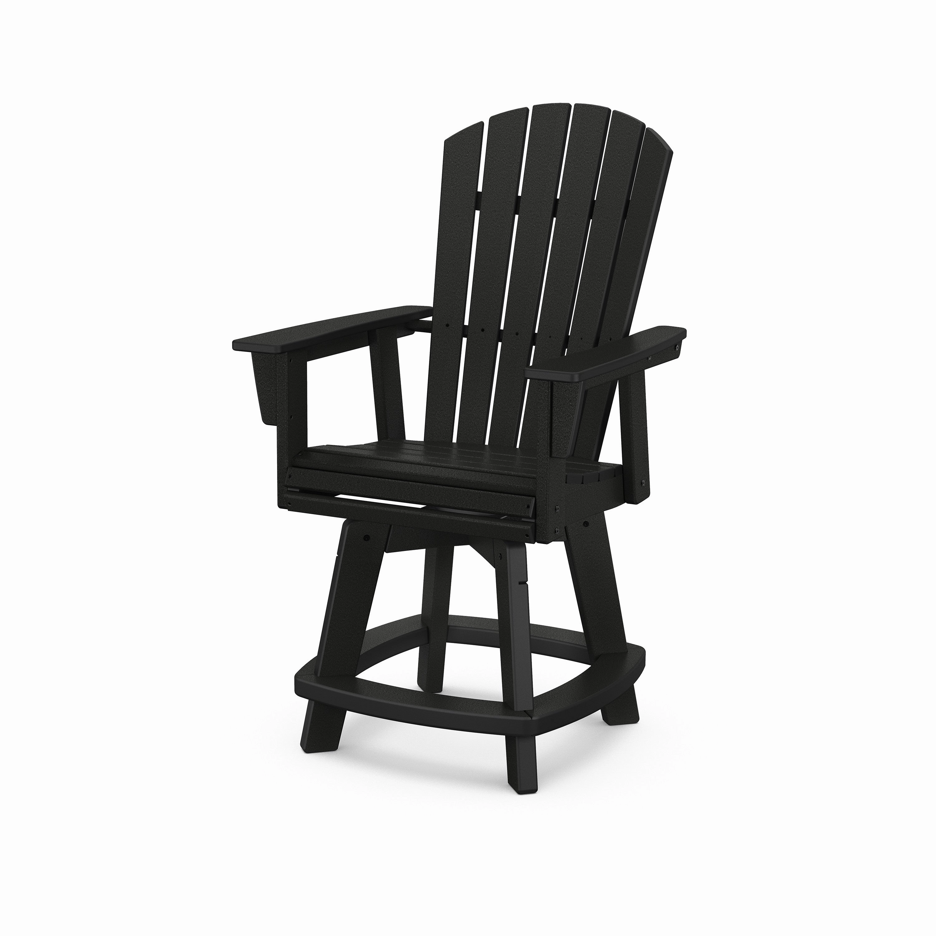 Nautical Curveback Adirondack Swivel Counter Chair