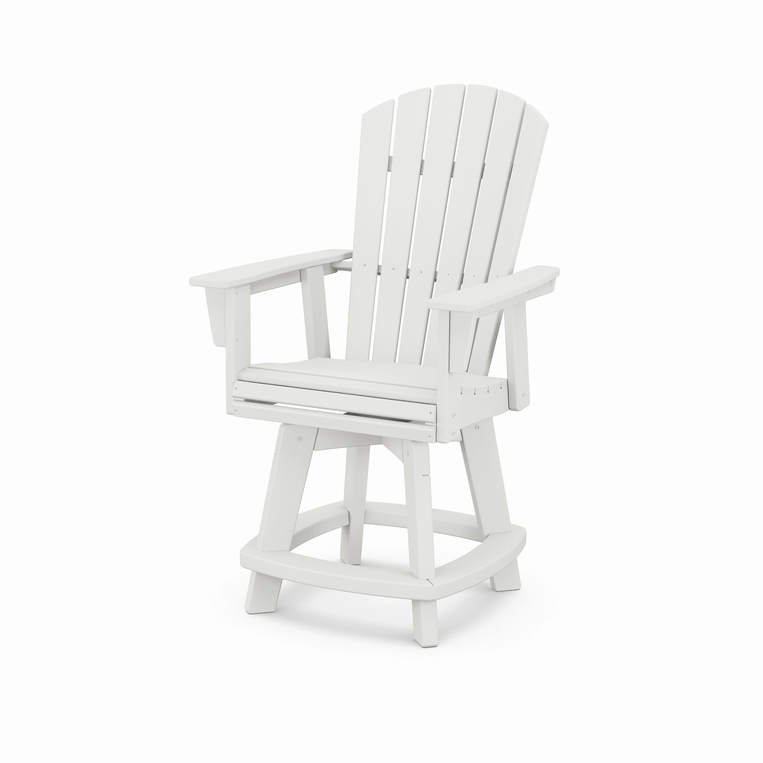 Nautical Curveback Adirondack Swivel Counter Chair