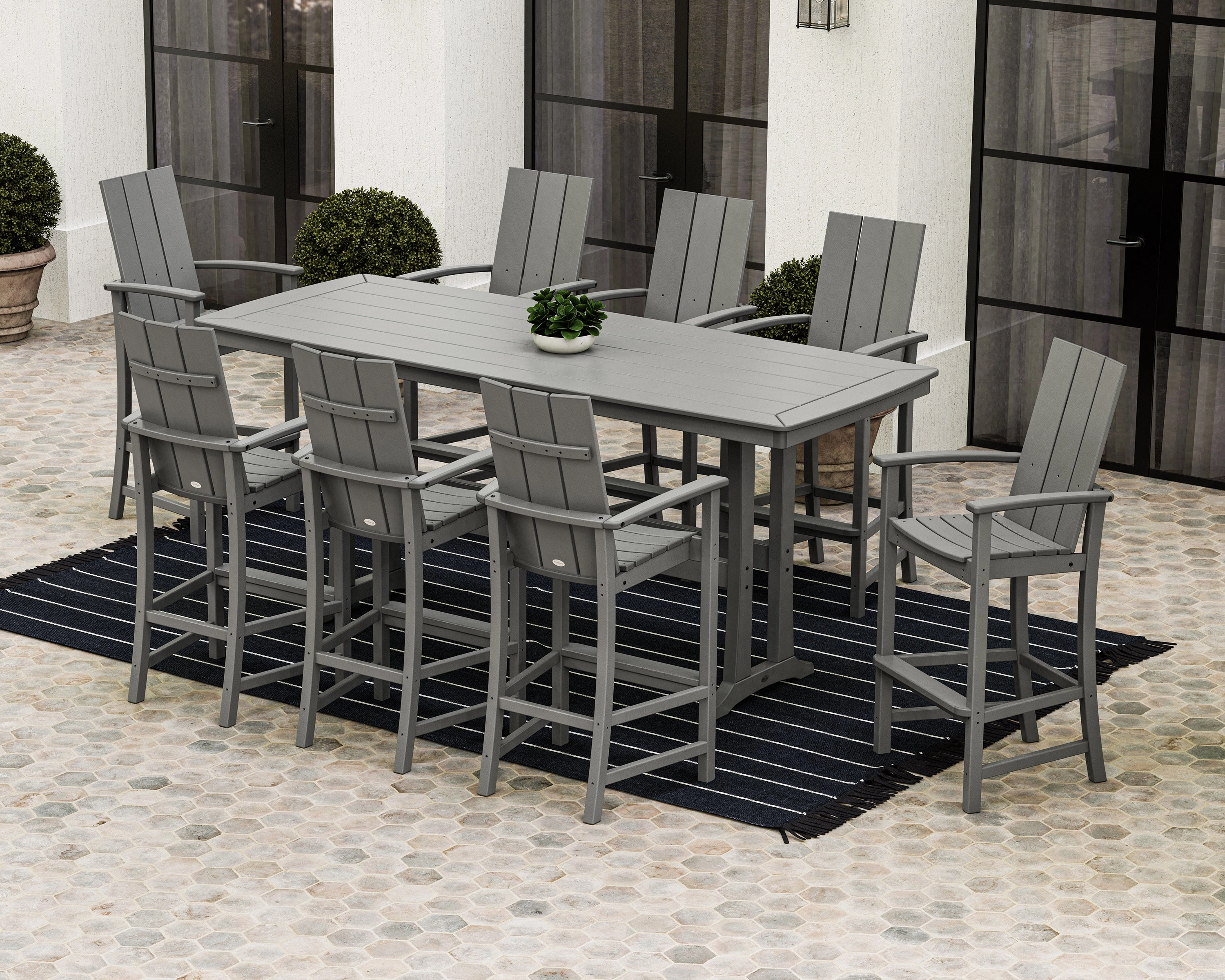 Nautical Trestle 39" x 97" Bar Table