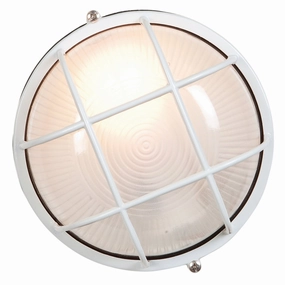 Nauticus Round Dual Mount LED Bulkhead WhiteOutdoor wall sconces with motion sensor