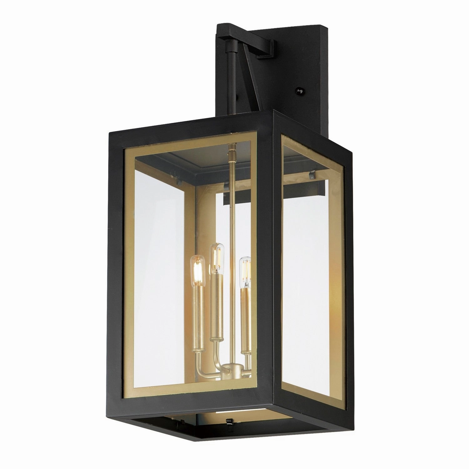 Neoclass Four Light Outdoor Wall Sconce Black / GoldOutdoor wall sconces with motion sensor