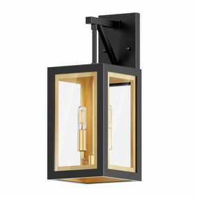 Neoclass Two Light Outdoor Wall Sconce Black / GoldOutdoor wall sconces with motion sensor