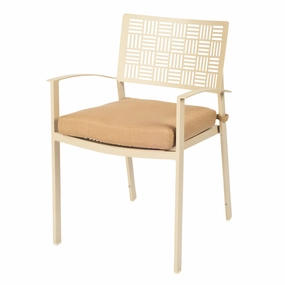 New Century Stackable Dining Armchair w/ Cushionoutdoor dining chair with armrests