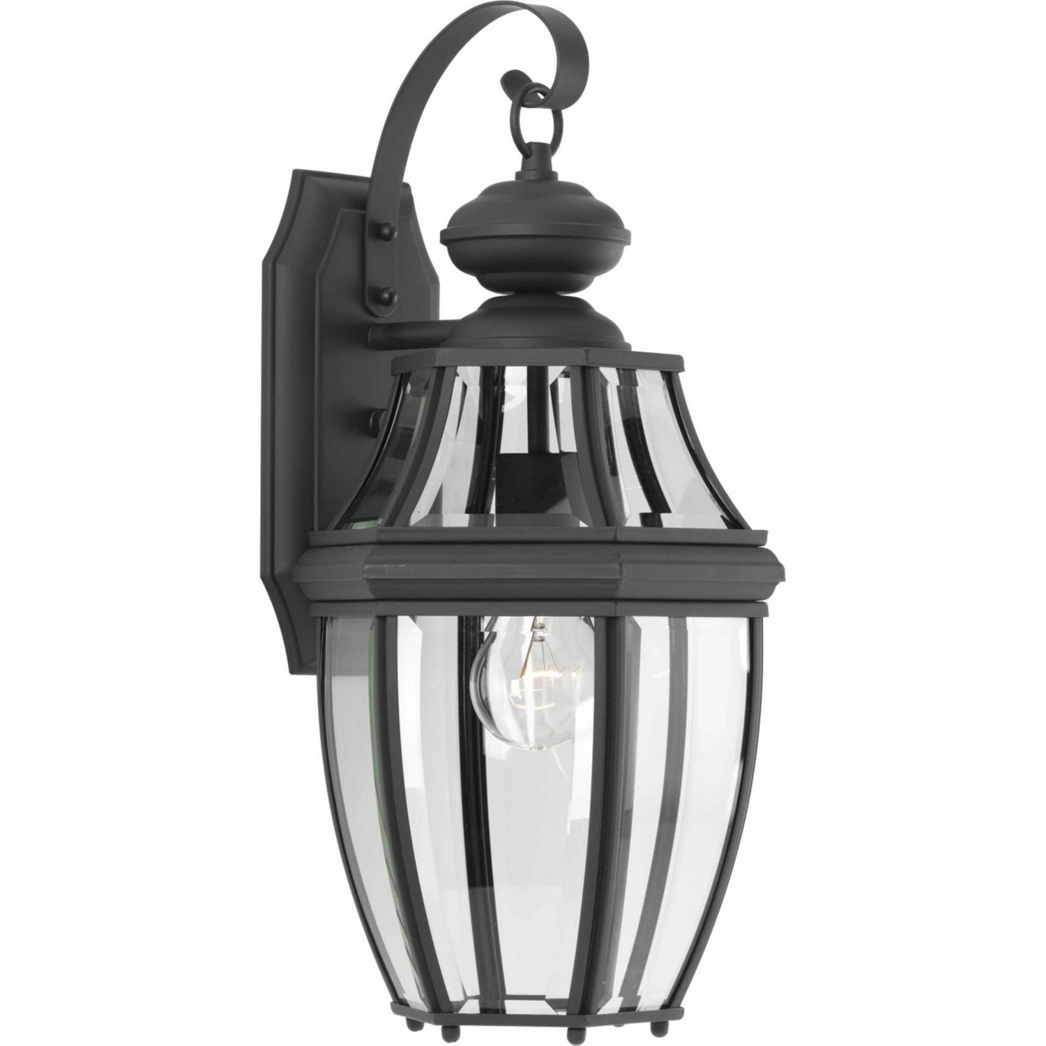 New Haven One Light Wall Lantern BlackOutdoor wall sconces with motion sensor