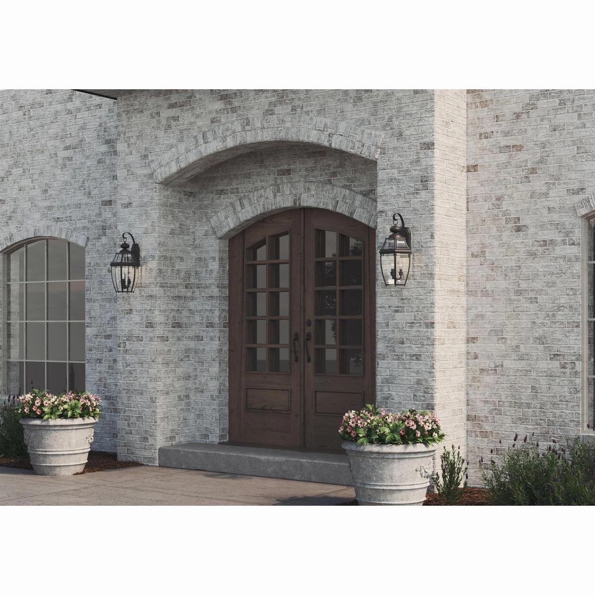New Haven Three Light Wall Lantern Black