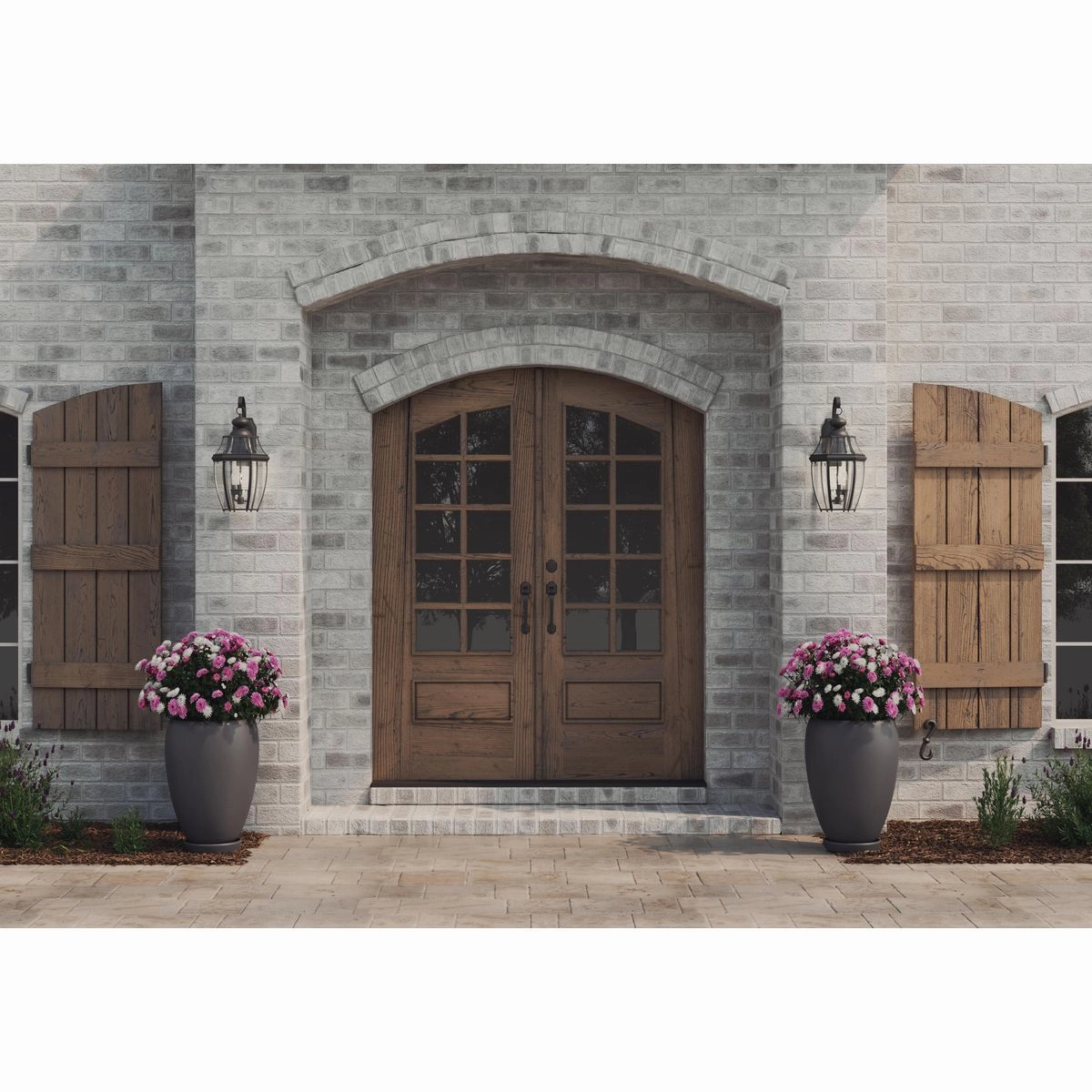 New Haven Three Light Wall Lantern Black