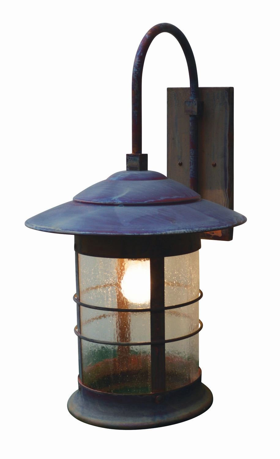Newport One Light Wall Mount Raw CopperOutdoor wall sconces with motion sensor