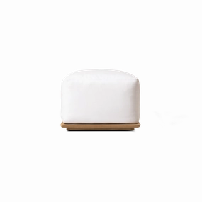 Newport Teak Ottomanoutdoor ottoman footstool