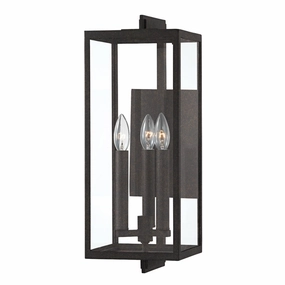 Nico Three Light Outdoor Wall Sconce French IronOutdoor wall sconces with motion sensor