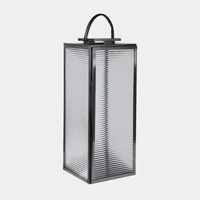 Nightshade - Large Ribbed Glass Lanternoutdoor garden decorative ornaments