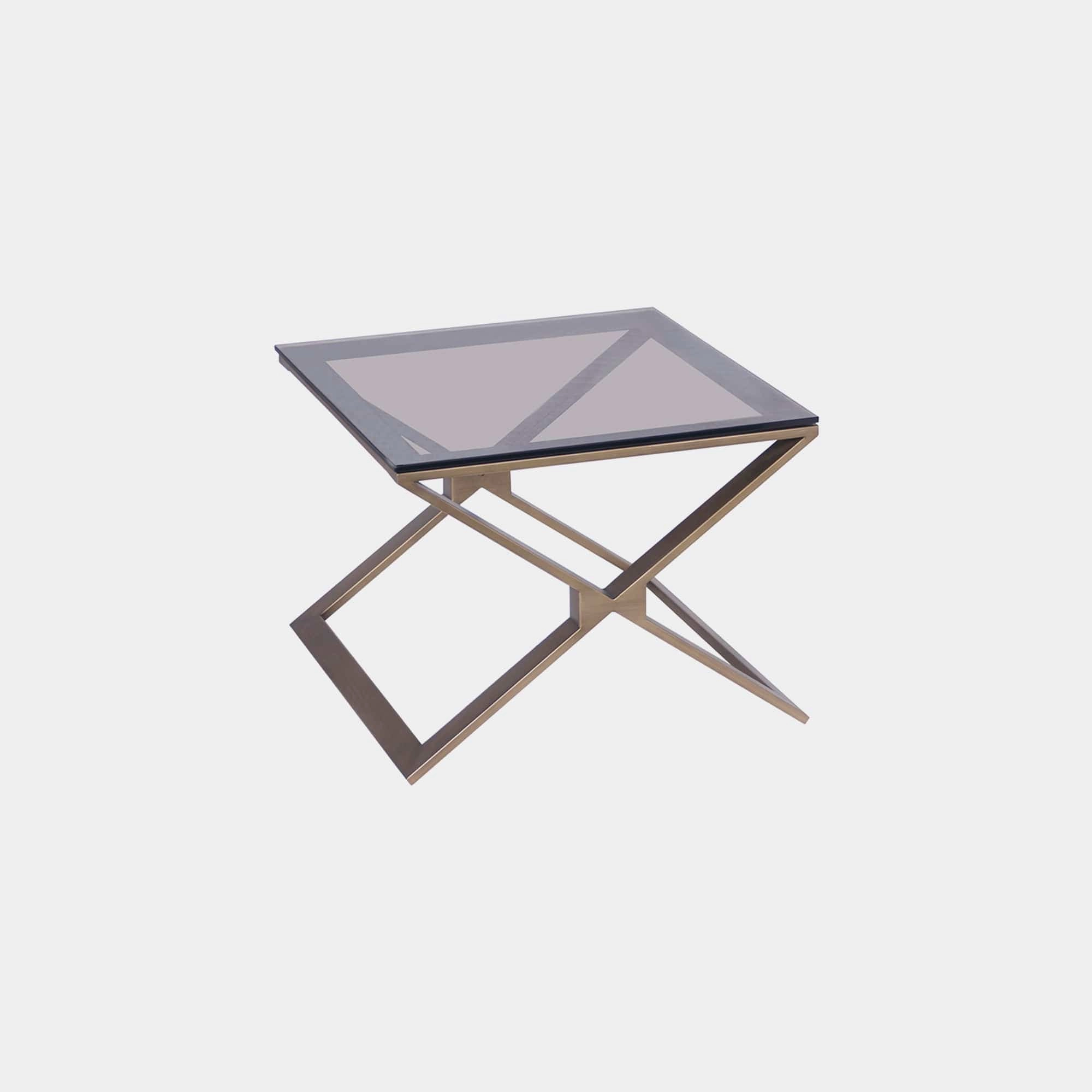 Niro - Lamp Table In Bronzed Toughend Glassoutdoor side table for patio furniture