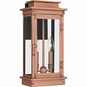 Noelle Two Light Outdoor Wall Mount Aged CopperOutdoor wall sconces with motion sensor