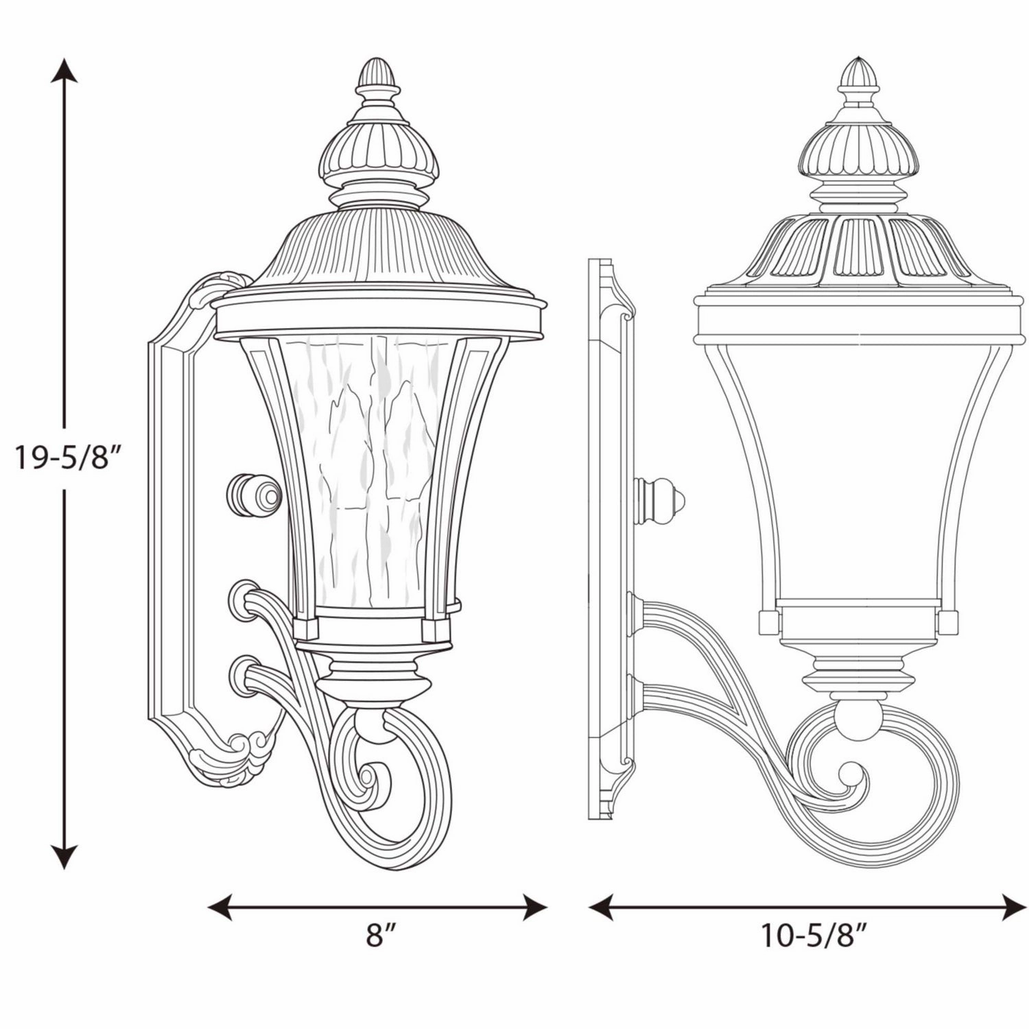 Nottington Two Light Wall Lantern Forged Bronze