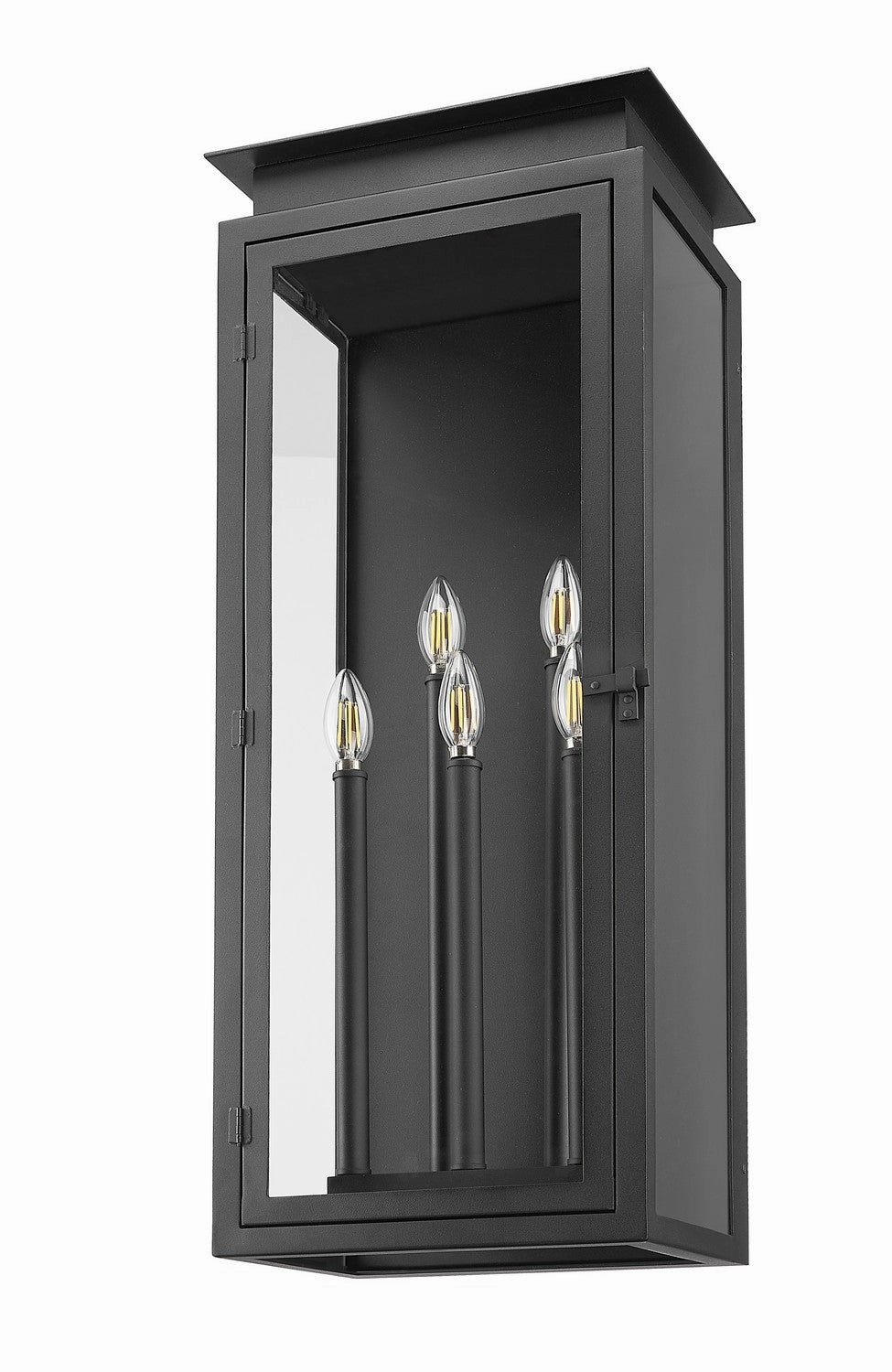 Nova Five Light Outdoor Wall Light Black