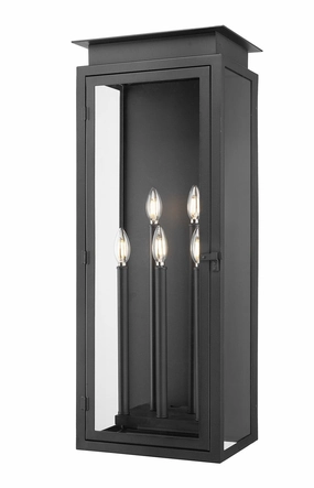 Nova Five Light Outdoor Wall Light BlackOutdoor wall sconces with motion sensor