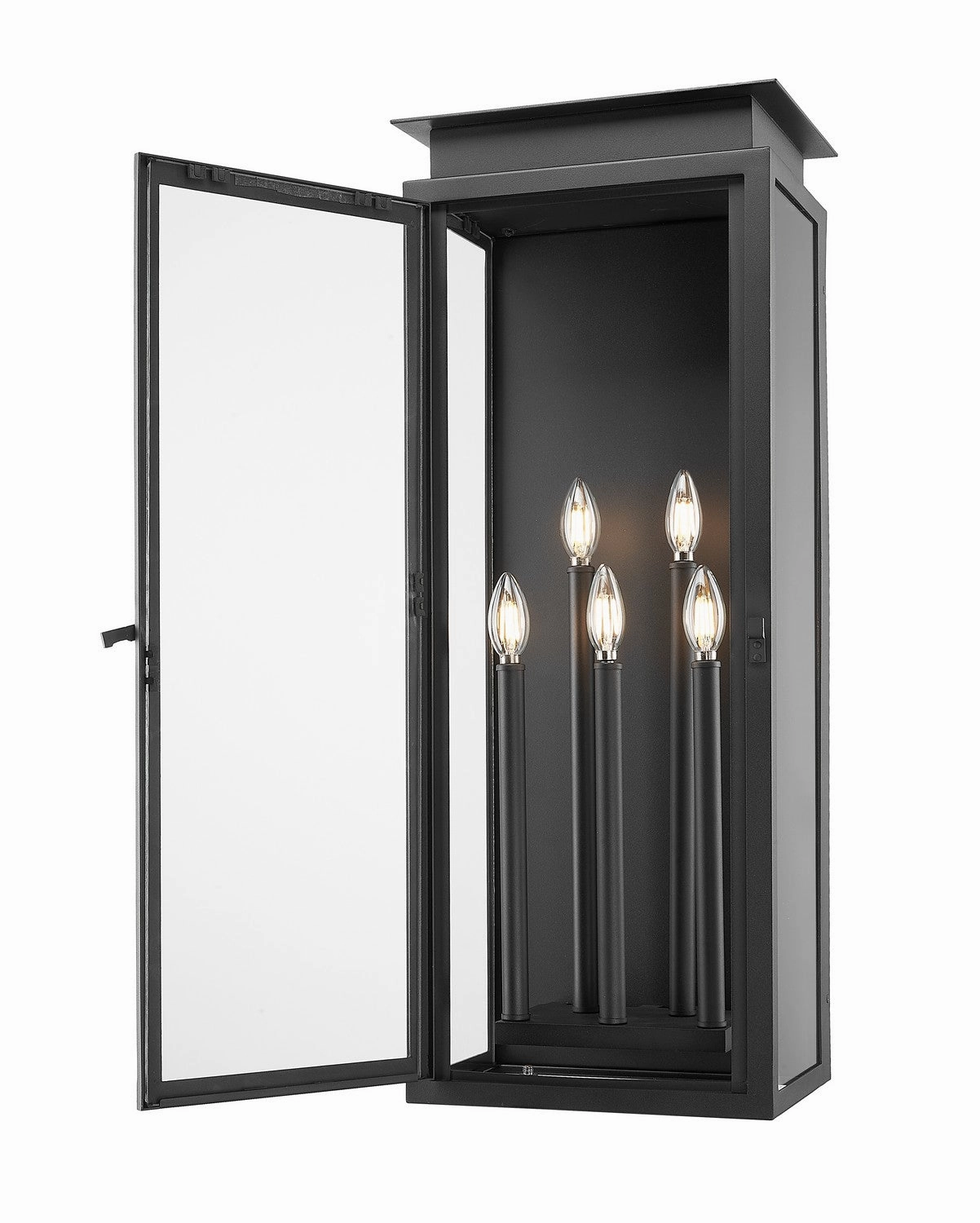 Nova Five Light Outdoor Wall Light Black