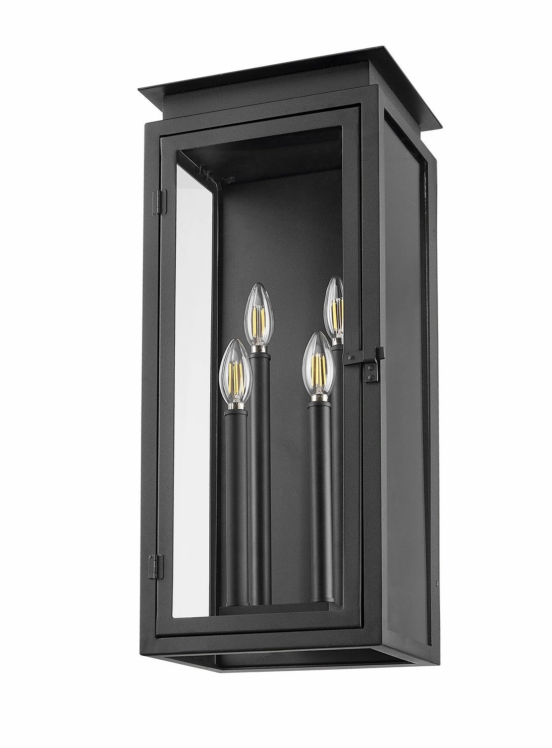 Nova Four Light Outdoor Wall Light Black