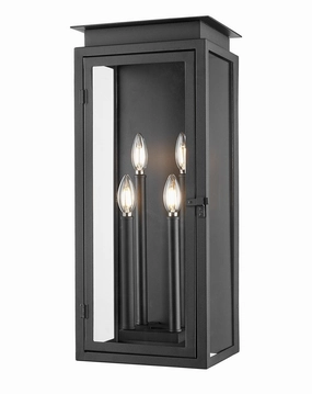 Nova Four Light Outdoor Wall Light BlackOutdoor wall sconces with motion sensor