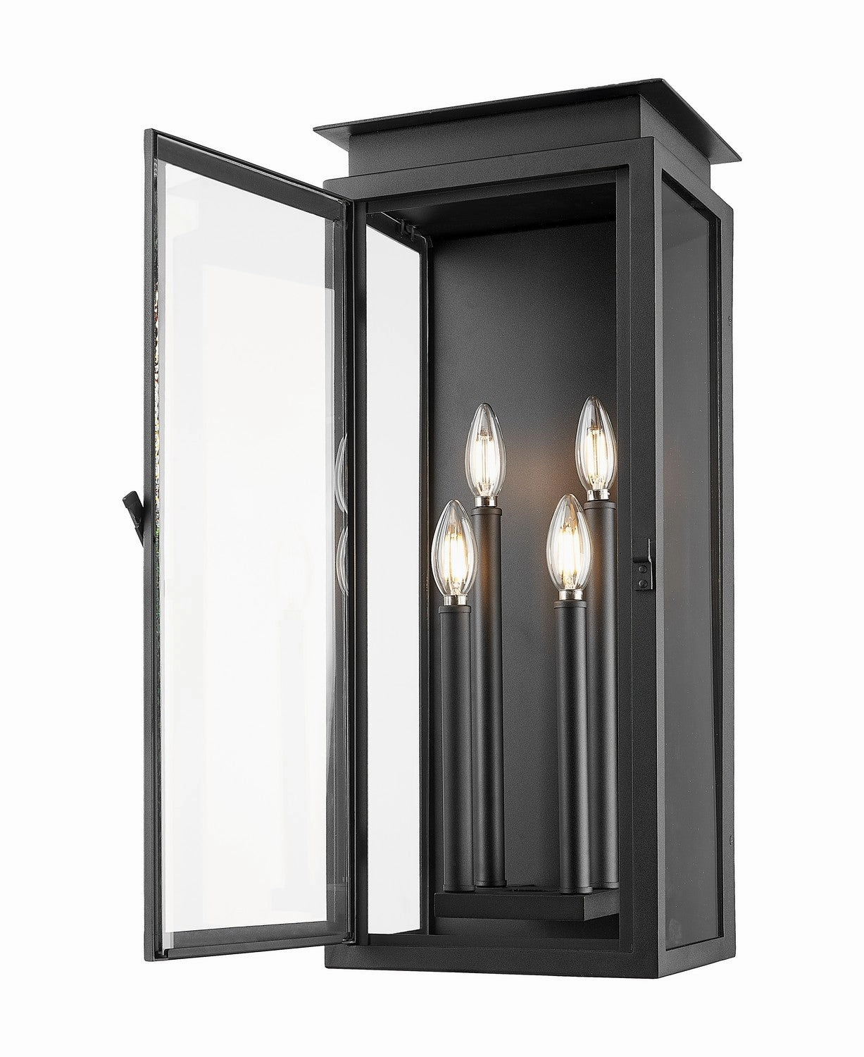 Nova Four Light Outdoor Wall Light Black