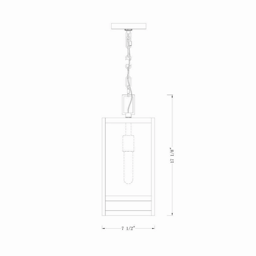 Nuri 1-Light 16" Outdoor Pendant