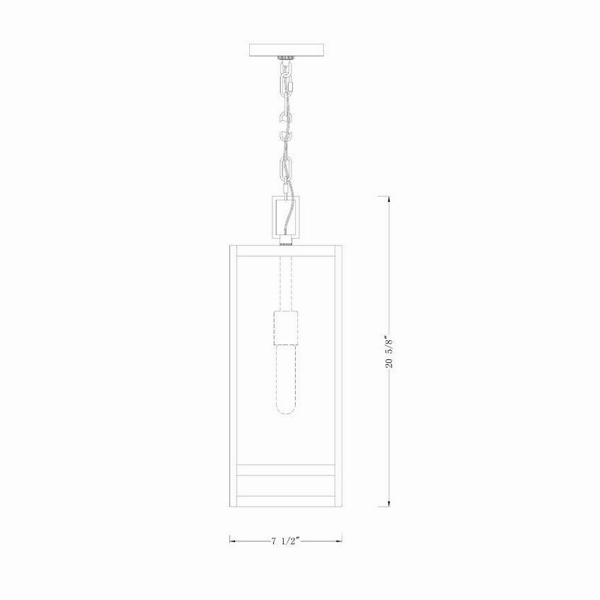 Nuri 1-Light 19.75" Outdoor Pendant