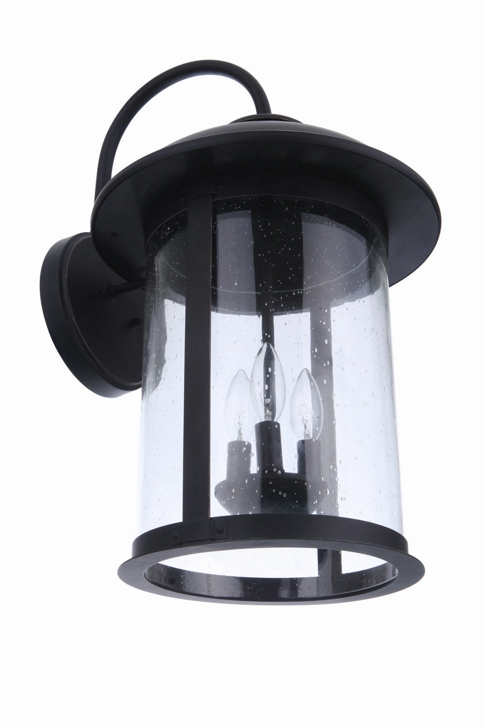 O'Fallon Three Light Outdoor Wall Mount Dark Bronze Gilded